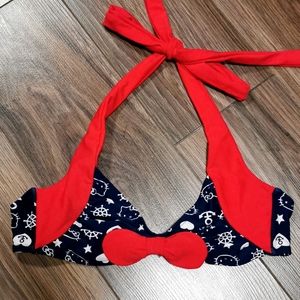 Hello Kitty Sailor Halter Bikini Top, Small / Extra Small